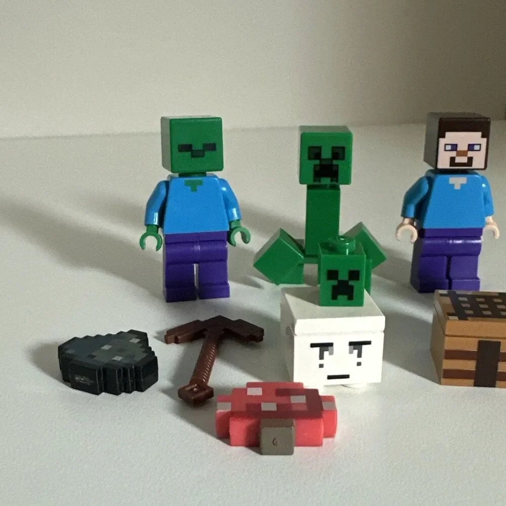 Lego Minecraft Lot Minifigure Creeper Steve Zombie + MORE! Minifigures